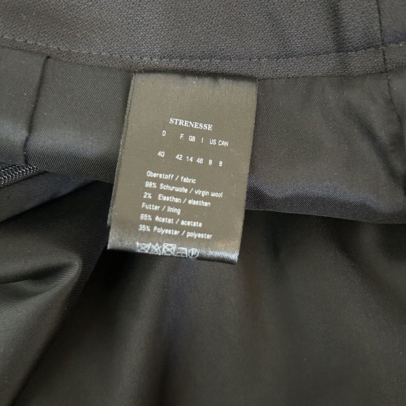 Strenesse Women Black Wool A-line Knee Length Skirt Size 8 - Picture 5 of 7